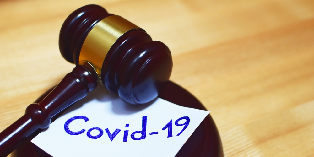 gavel and mask