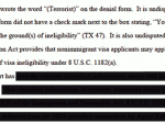 Redacted text in case document