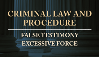 criminal law and procedure; false testimony; excessive force